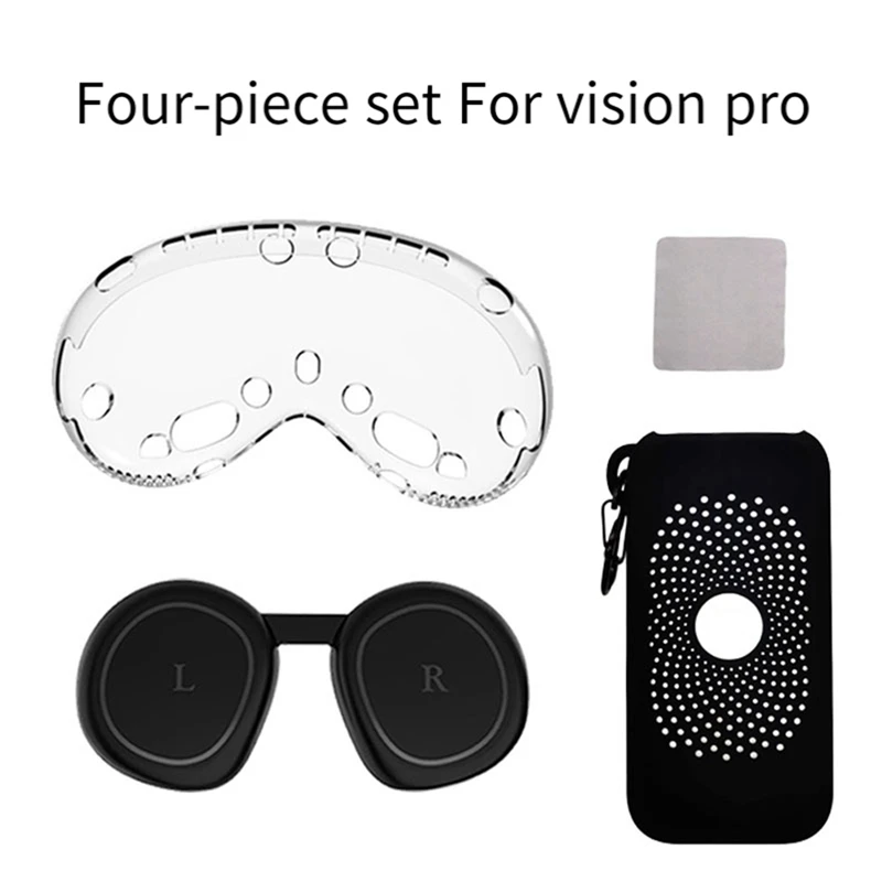 For Vision Pro Case Kit Silicone Power Case VR Glasses Dust Eyecup TPU Multifunctional Convenient VR Accessories