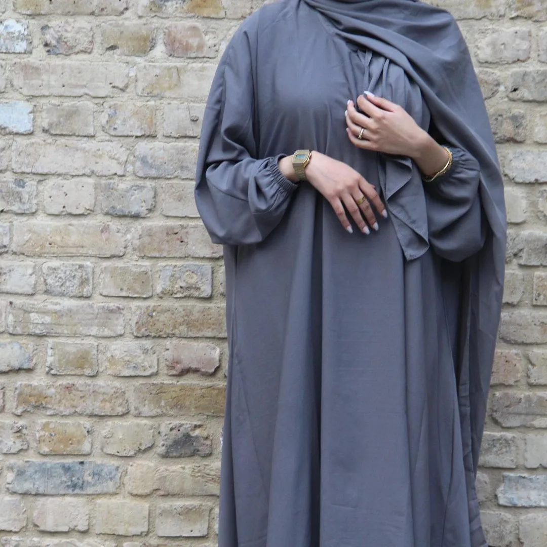 Abaya negra musulmana con Hijab para mujer, Jilbab, Vestido largo de Ramadán, ropa de oración, caftán islámico de Dubái, bata modesta de Abayas, 2023