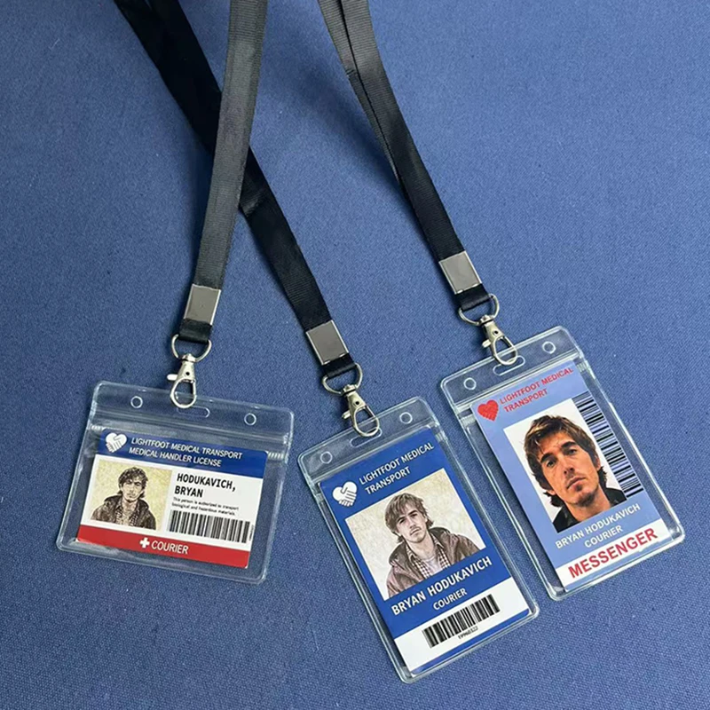 New Movie Bryan Hodukavich ID Badge Lightfoot Medical Transport Courier Card With Lanyard Cosplay Halloween Costume Accessory