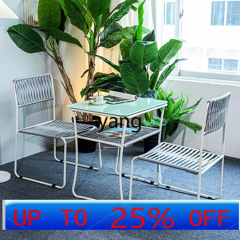 

LH outdoor table and chair courtyard balcony leisure tea table and chair combination villa garden terrace