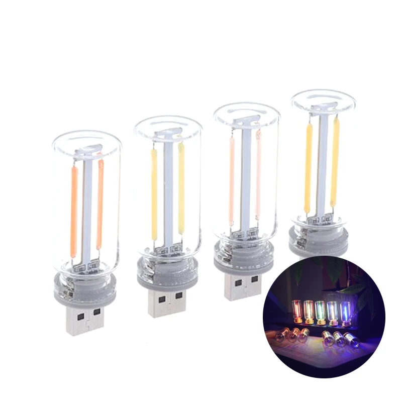 1PC Bedroom DIY Decoration USB Touch Control LED Filament Night Light Atmosphere Light Edison Bulb Incandescent Lamp