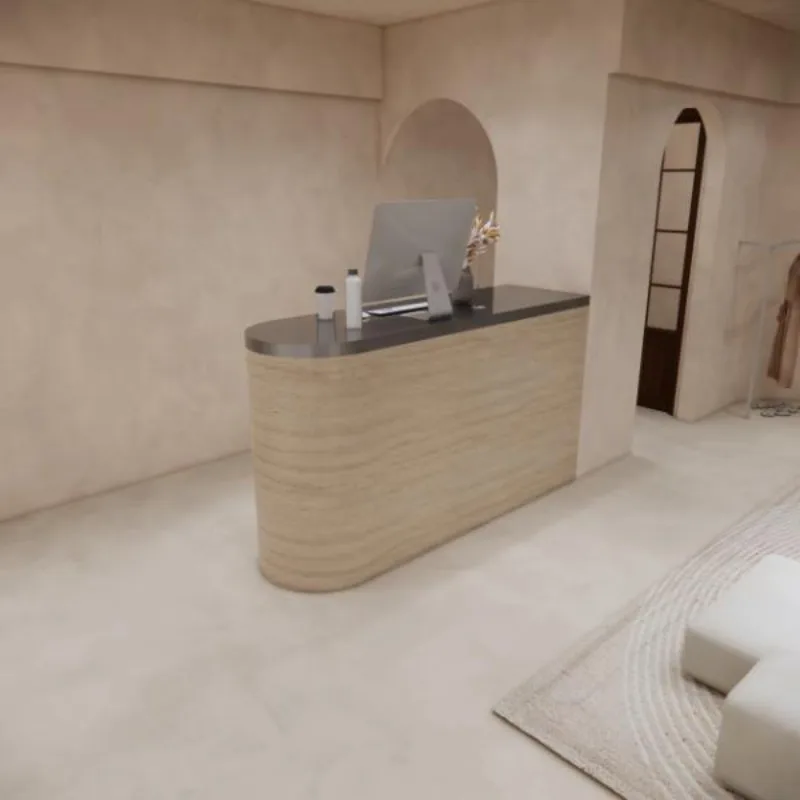 مكاتب الاستقبال الخشبية الصناعية أفضل المنظمون مكاتب استقبال المطاعم التنفيذي Nail Mostrador De Tienda الأثاث العصري