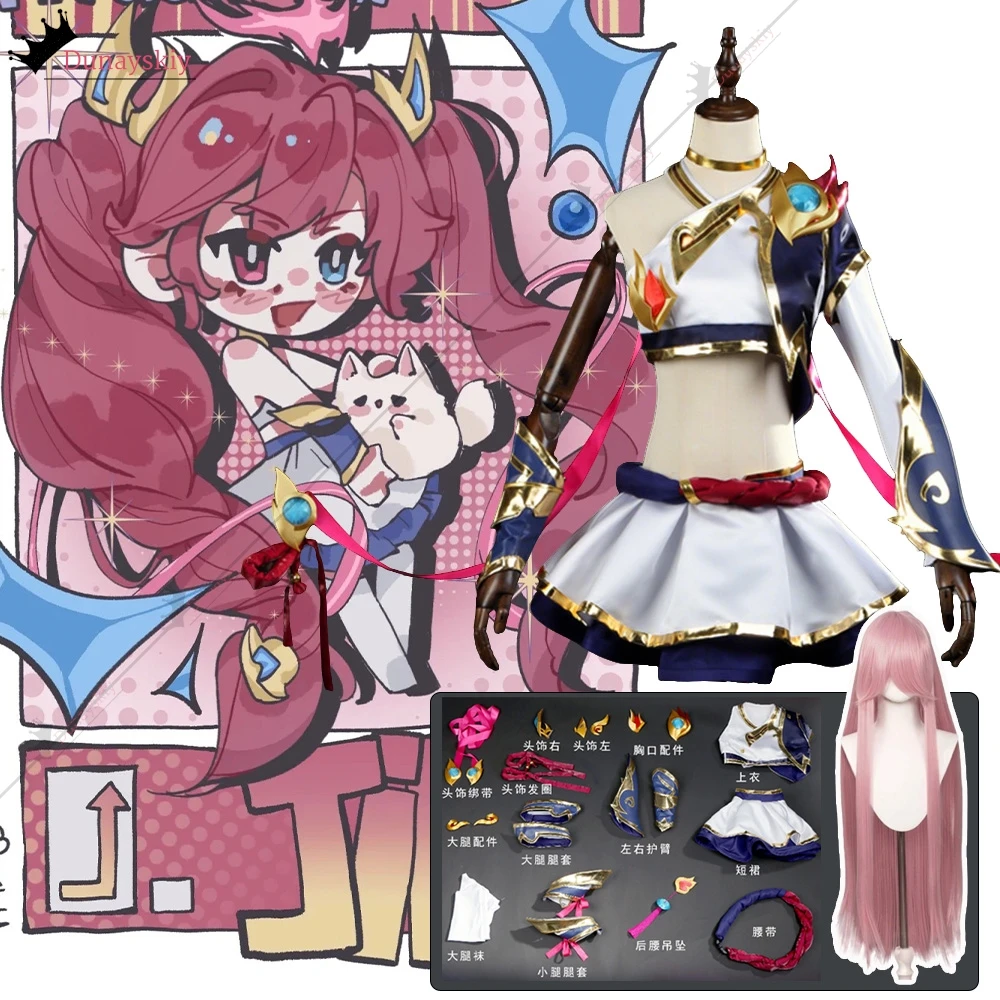 

LOL jinx T1 champion Jinx cosplay costume JK Sailor Suit Battle Attire Game Halloween Women Uniform Role-playing Wig Suits