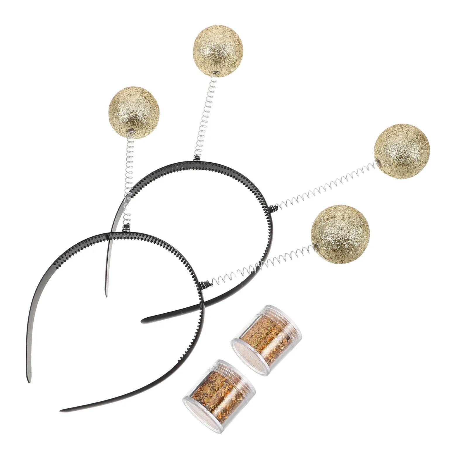 

2 комплекта, блестящие повязки на голову с марсианской антенной, блестящий обруч для волос, костюмный комплект для женщин, одежда для маскарада на Хэллоуин