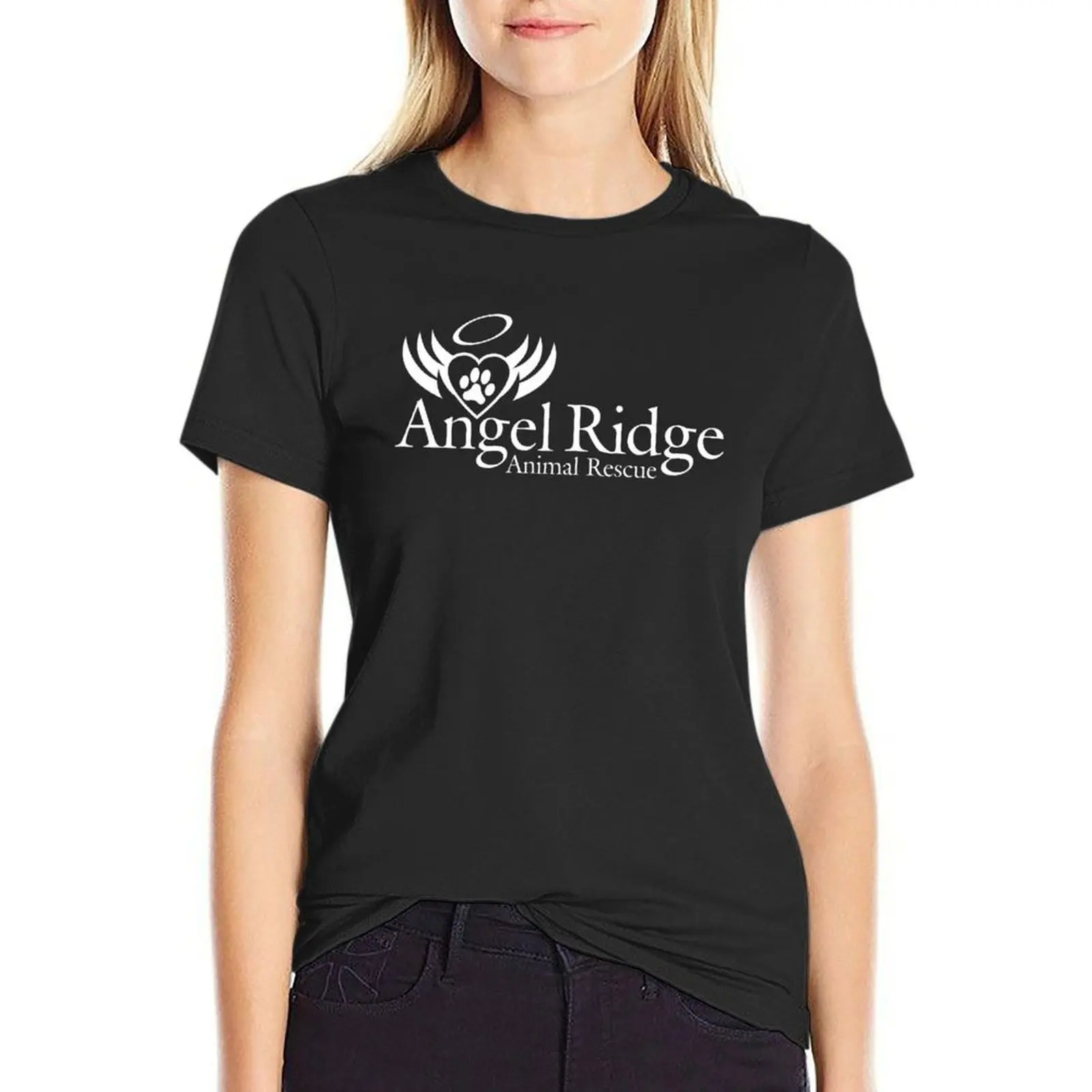 Angel Ridge Animal Rescue T-Shirt plus size tops Short sleeve tee blacks lady clothes western t-shirt dress for Women