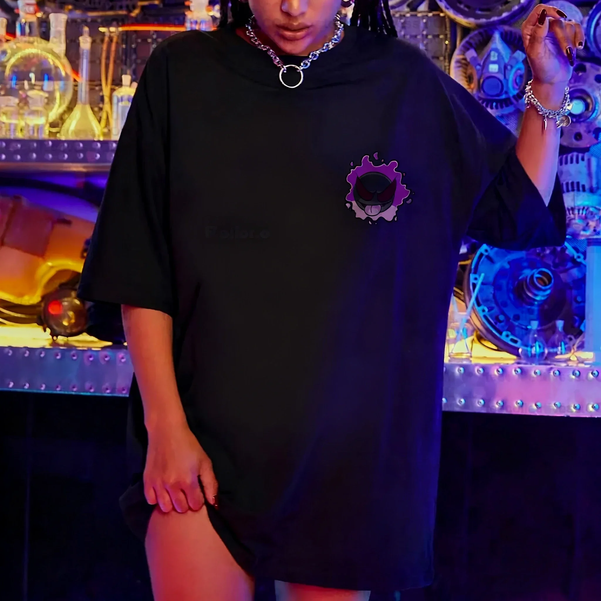 بوكيمون أنيمي Co وصفت تي شيرت مطبوع 2026 الرجال والنساء صيف جديد الهيب هوب العصرية اليومية فضفاضة Y2K الوالدين والطفل #2