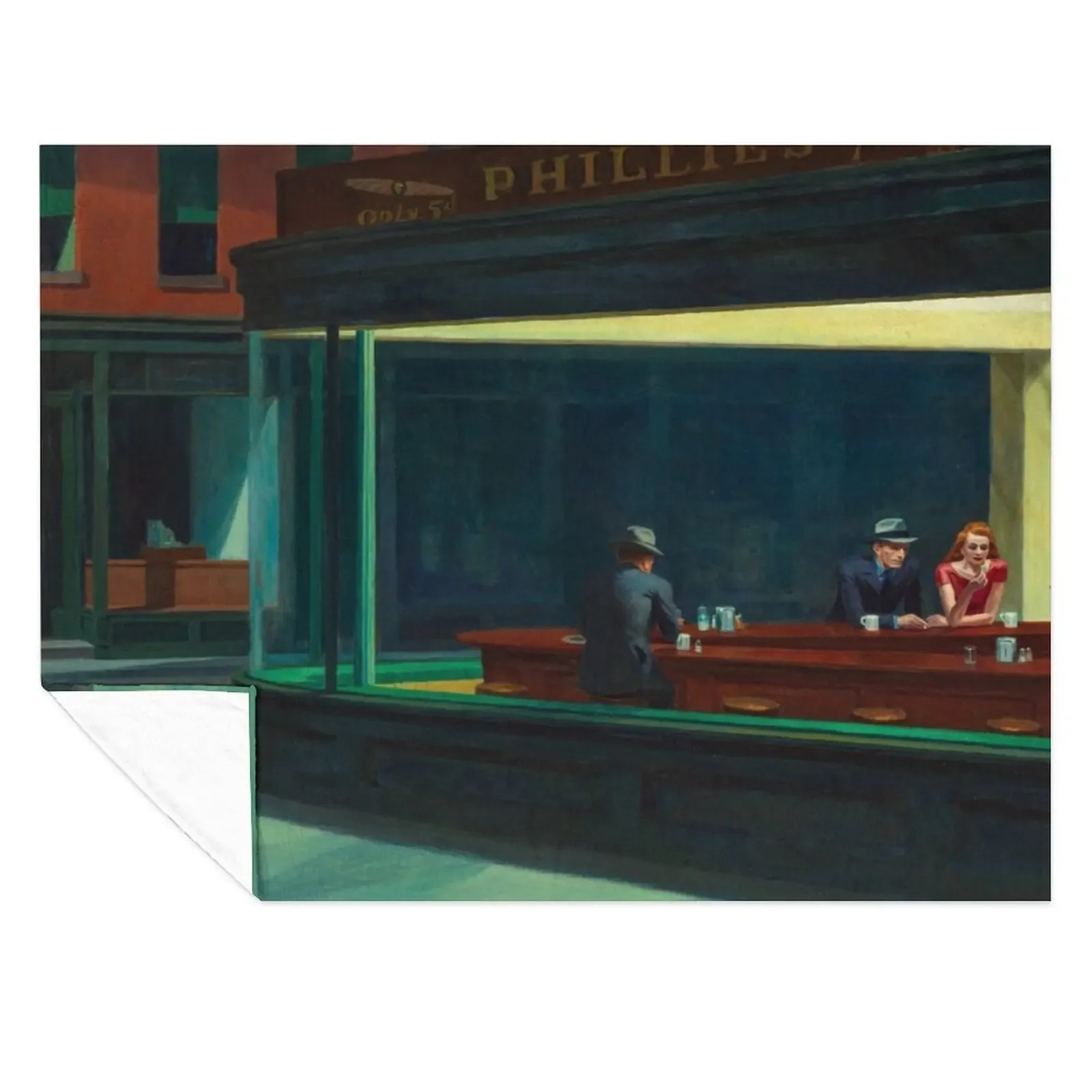 

Nighthawks by Edward Hopper Throw Blanket blankets and throws Bed Thins cosplay anime Blankets