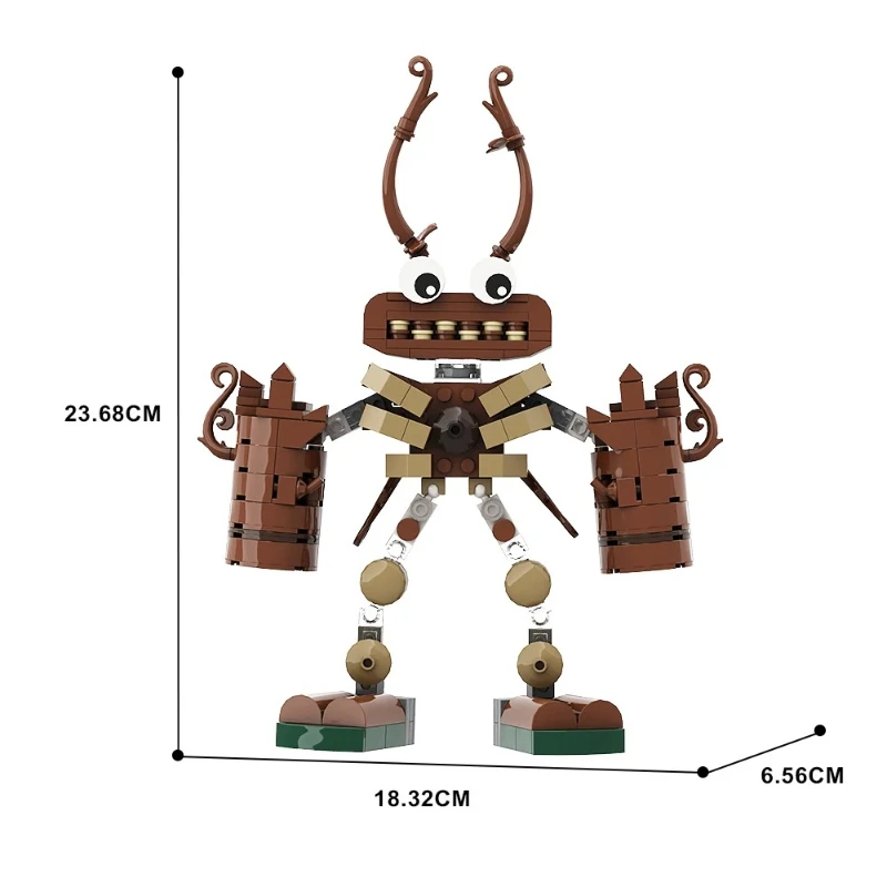 ミュージカルモンスターロボットビルディングブロックキット - DIY組み立てブロックサウンドボックスクリーチャーフィギュアモデルディスプレイ子供大人ファンギフト