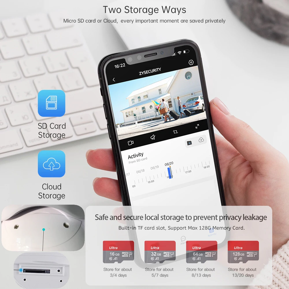 1080P PTZ Wifi IP Camera Auto Tracking Wireless Security Camera Outdoor Color Night Vision CCTV Camera works with Alexa & Google