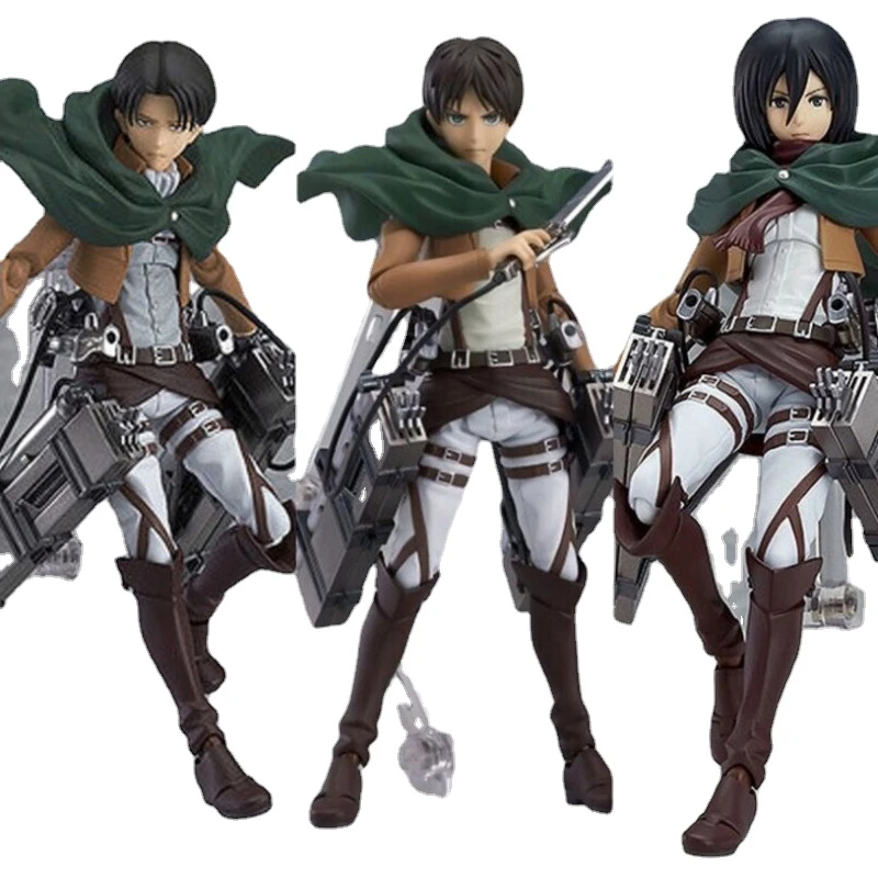 

Attack on Titan Mikasa·Ackerman Eren Jaeger Levi·Ackerman Exquisite Craftsmanship Toys Action Figure Anime Figure Model Gift