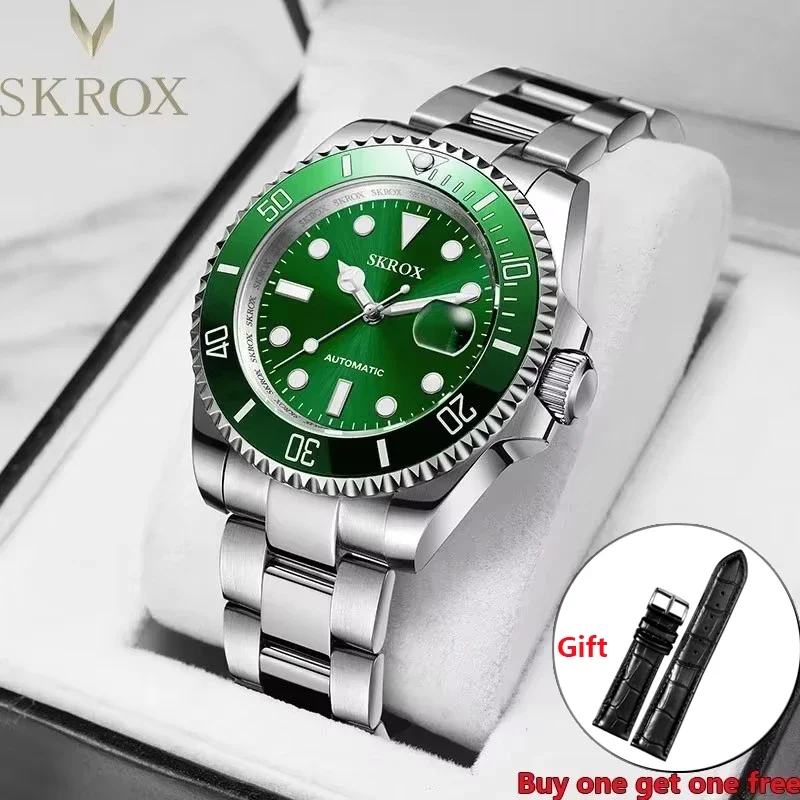 

Luxury Brands SKROX Replica Submariner Dive Watch Sapphire Glass All Stainless Steel 2813 Automatic Movement Men's Wrist Watches