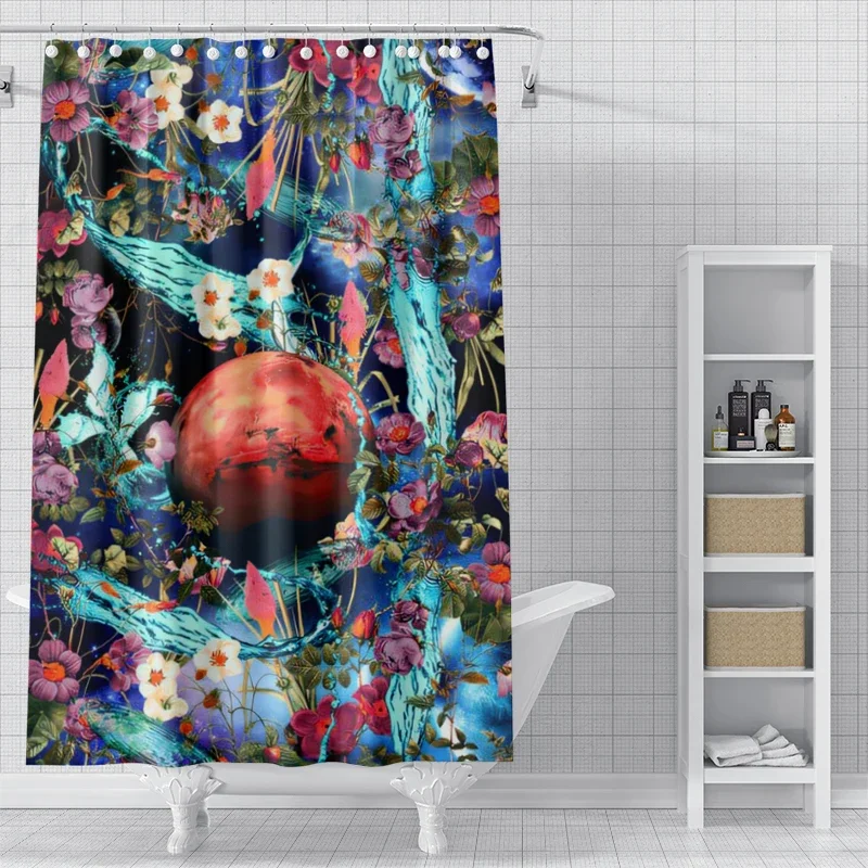 Home shower curtains for bathroom waterproof fabric Modern Nordic style bathroom Curtains shower curtain morandi plant fruit