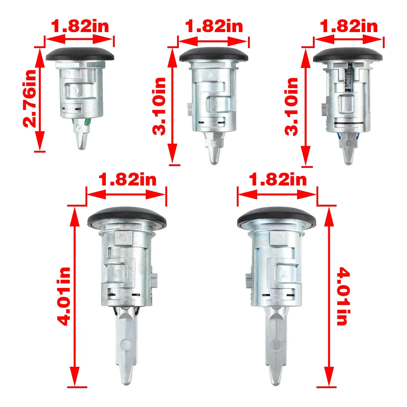 4425134 Прочный левый и правый замок топливной двери капота с 2 ключами, полный комплект замков для Ford Transit Connect Sliver 2002-2013 гг.