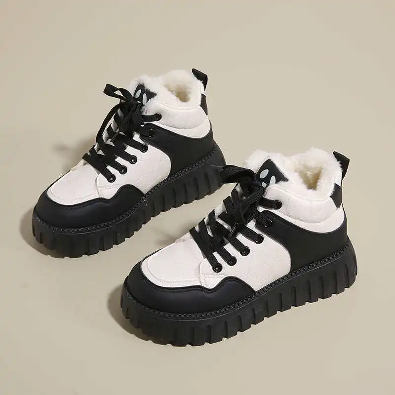 Key Height Ecoleather Brown Woman Boots Casual Red White Shoes Women Sneakers Flat Sneakers Sports Tenisky Best-selling