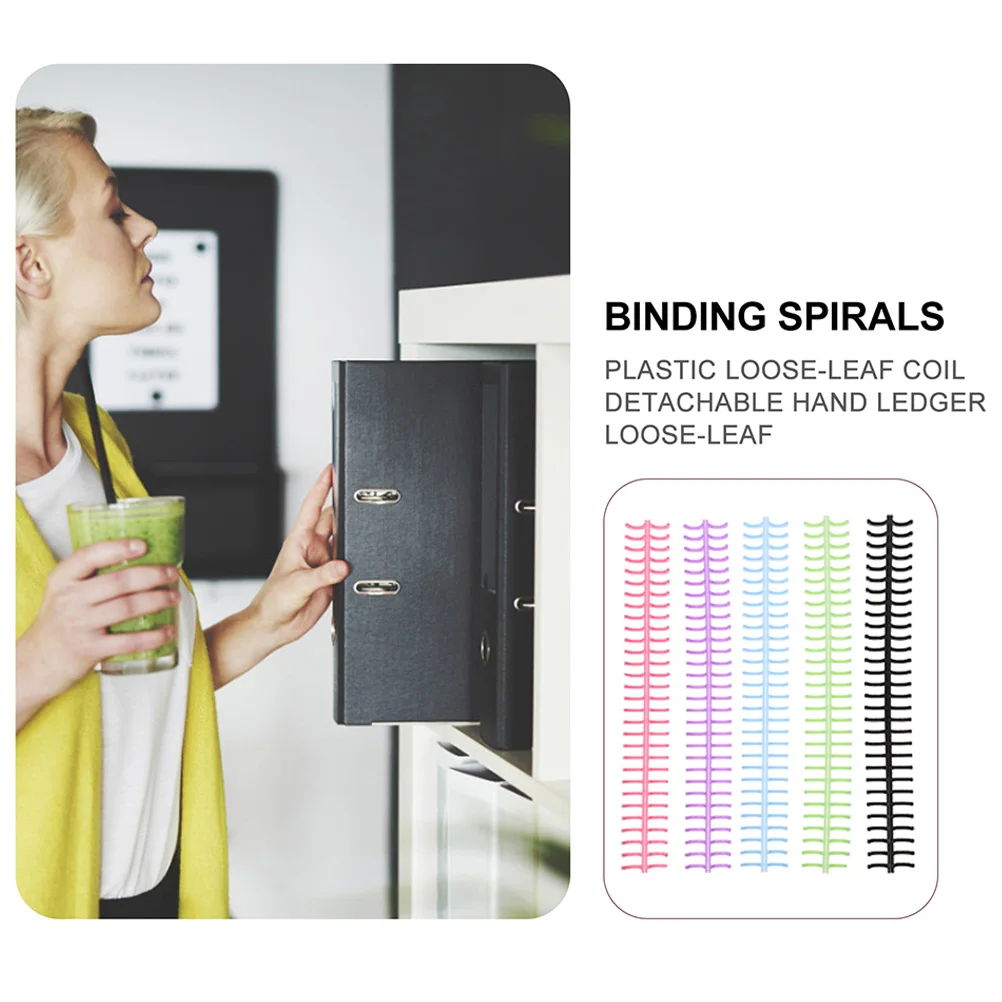 10pcs Loose Leaf Coil Binder Rings School Scrapbook Household Notebook Abs Notepad Plastic Easy To Use