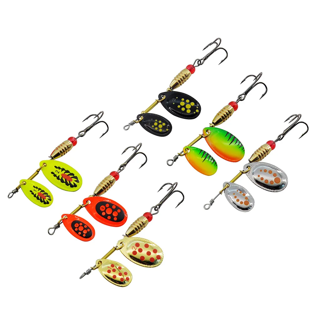 Angelköder 6g Spinnerbait Metall-Jig Künstliche Köder Compound-Köder Doppelrotationslöffel zum Fangen von Forellen und Barsch 1 Stück SALE – Detail 11