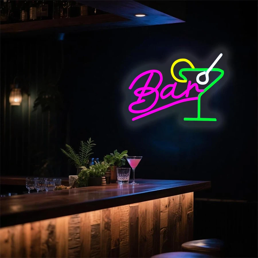 لافتة نيون بار لديكور الحائط، ضوء نيون LED لديكور بار البيرة، حانة منزلية، كهف رجل، حفلة الفندق، المتاجر، المطعم، يعمل بمنفذ USB #3