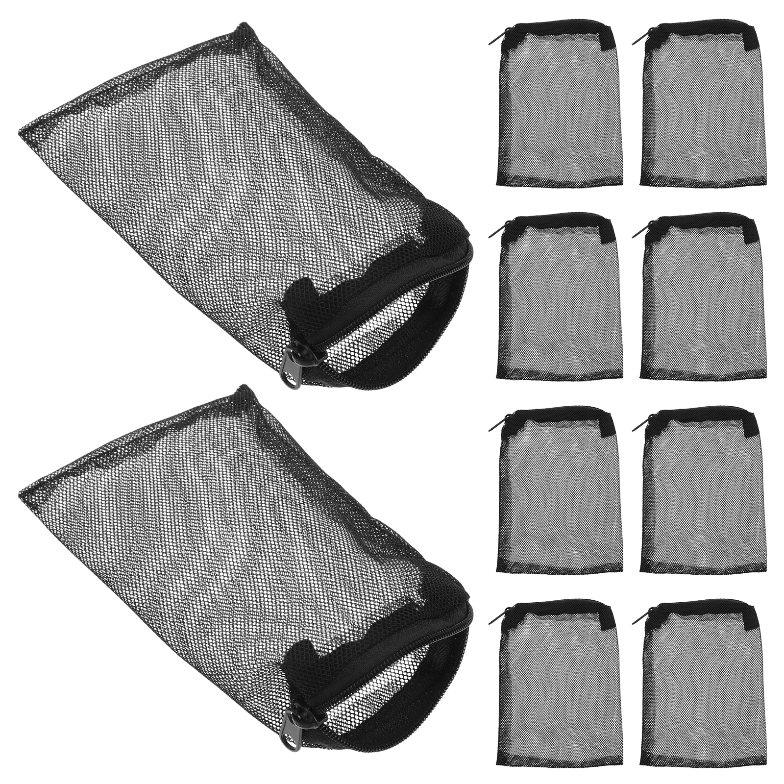 

10pcs Fish Tank Filter Bag Reusable Mesh Zipper Pouch Washable Activated Carbon Aquarium Ceramic Media Bags Water Tank