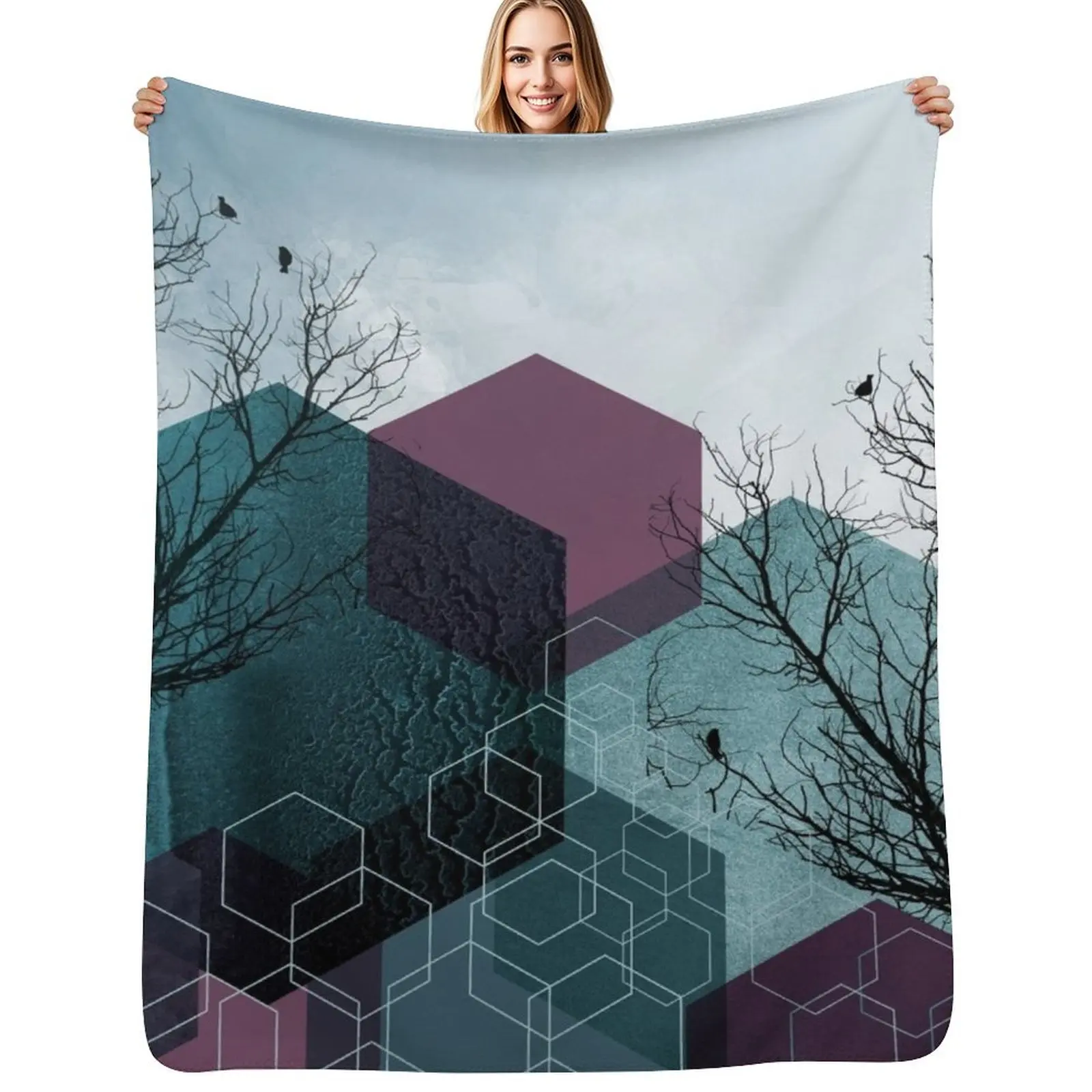 

Treescape Throw Blanket Fashion Sofas Luxury Thicken sofa bed for sofa Blankets