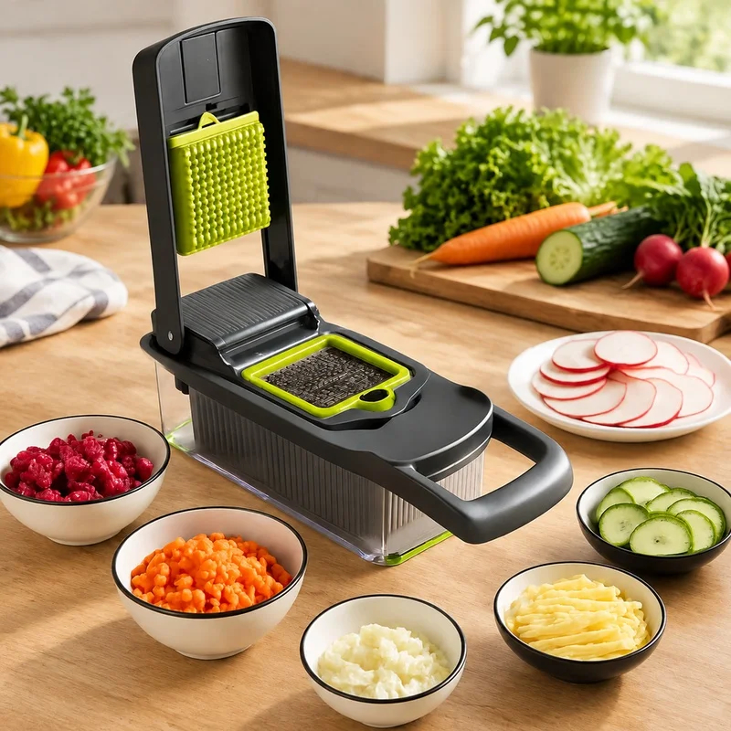 16-in-1 Kitchen Multitool for Slicing, Dicing, Grating, Peeling, and Egg Separating Vegetables