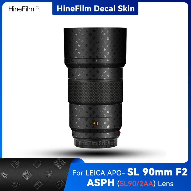 Hinefilm Skin for Leica SL90F2AA Lens Decal Skin for Leica APO-Summicron-SL 90mm f/2 ASPH Lens Wrap Cover APO SL 90 F2 Lens Skin