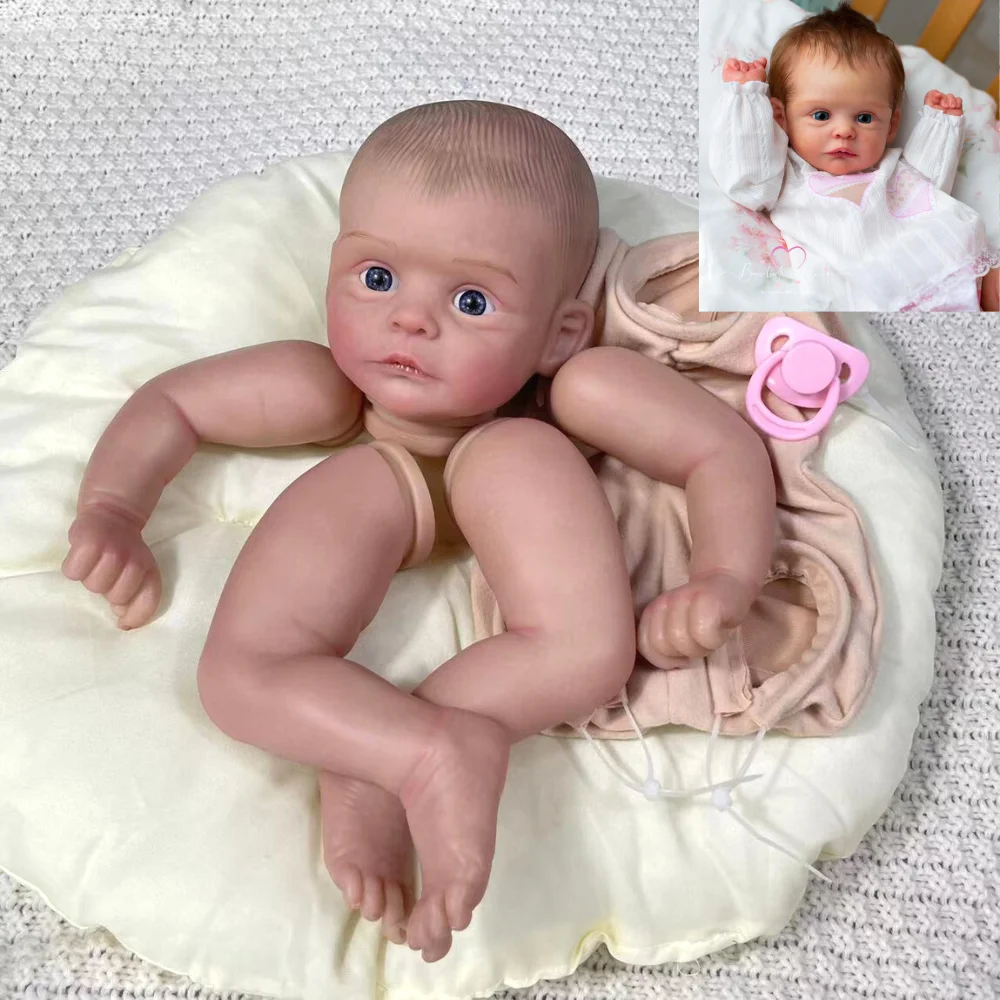 

New 20Inch Painted Reborn Doll Kit Joleen 3D Skin Tone Visible Veins With Cloth Body Unfinished Unassembled DIY Doll Parts Toy