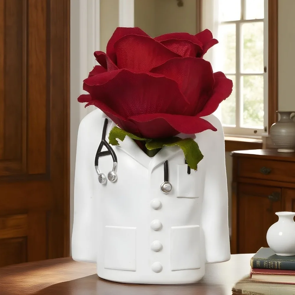 

Креативный полимерный белый держатель для ручек, новинка, цилиндр, ваза для сушеных цветов, украшение, белый уникальный художественный тематический держатель для хранения, поделки