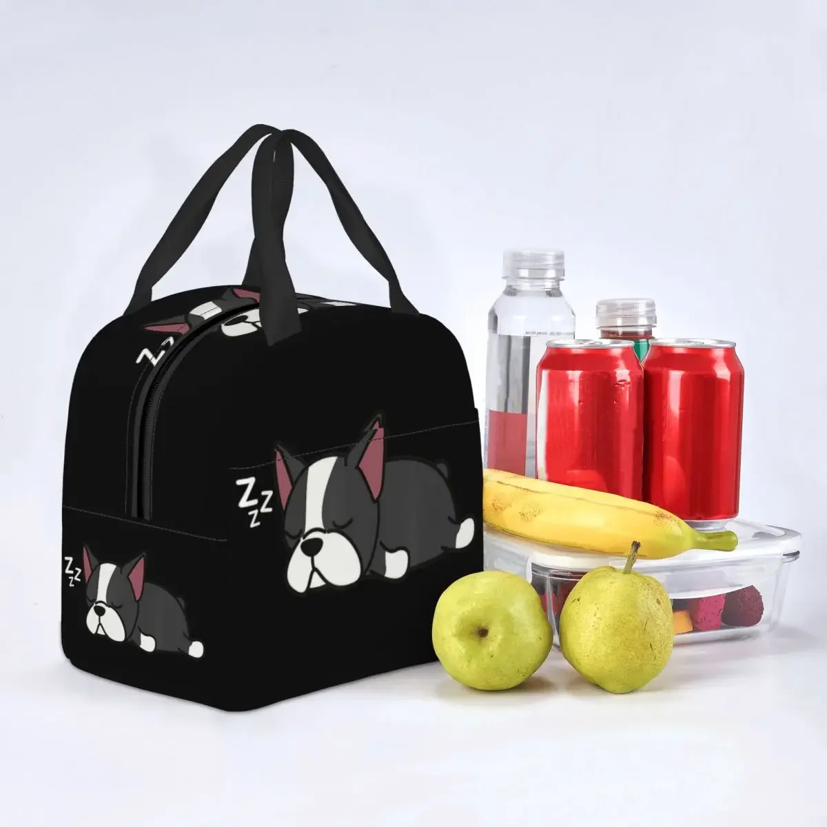 Dog Puppy Love Animal Gift Portable Lunch Box Boston Bull Terrier Cooler Thermal Food Insulated Lunch Bag Kids School Children