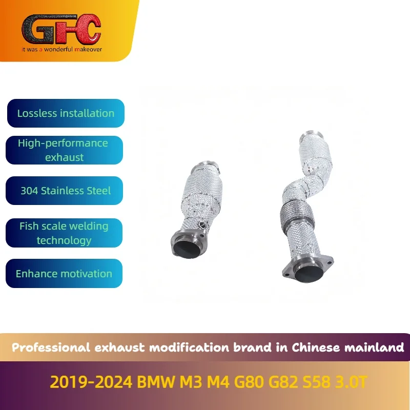

GFC brand for the 2019-2024 BMW M3 M4 G80 G82 S58 3.0T 200 cell catalytic pipes