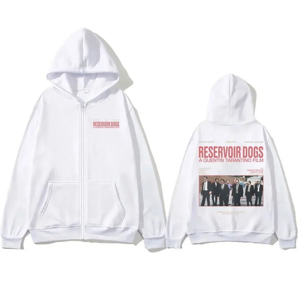 Director Quentin Tarantino Movie Reservoir Dogs Zipper Hoodies Male Oversized Zip Up Jacket Men's Casual Fleece Zip Up Hoodies