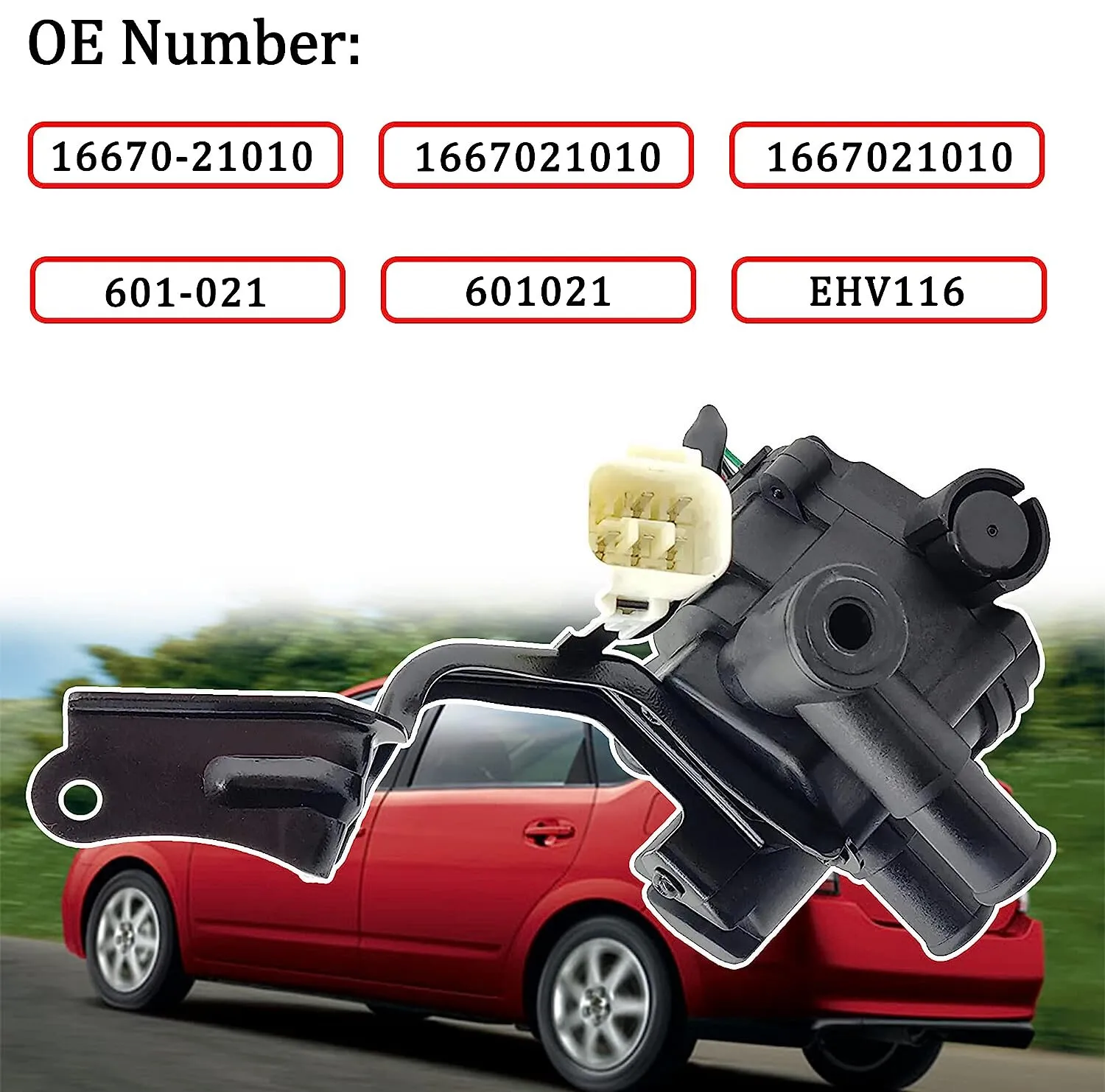 601-021 16670-21010 Heater Coolant Flow Control Water Valve For 2007-2009 Toyota Prius Base Touring 1.5L L4 2004-2006 Toyota Prius Base 1.5L L4