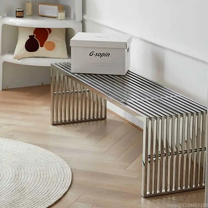 Carlisle Bench Stainless Steel Low Stool Household Simple Living Room Shoe Furniture