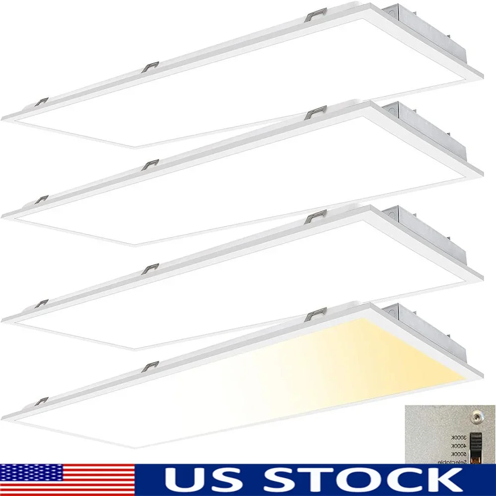 2x4 LED Panel Light Dimmable Drop Ceiling 3000K 4000K 5000K Selectable 30W 40W 50W ETL Listed 4 Pack