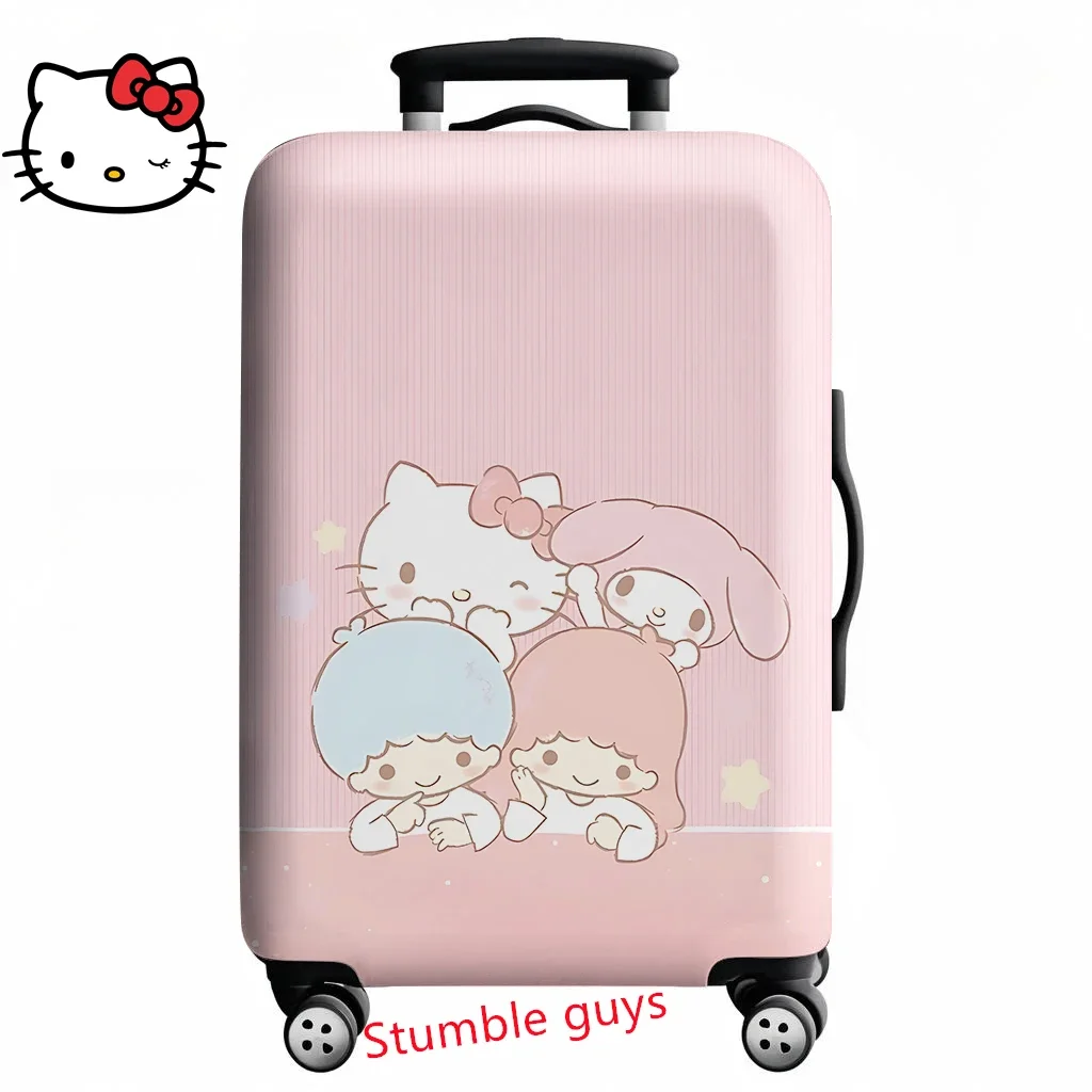 غطاء الأمتعة Anime Kawaii Hello Kitty يناسب حقائب السفر مقاس 18-32 بوصة وواقي طباعة الرسوم المتحركة #3