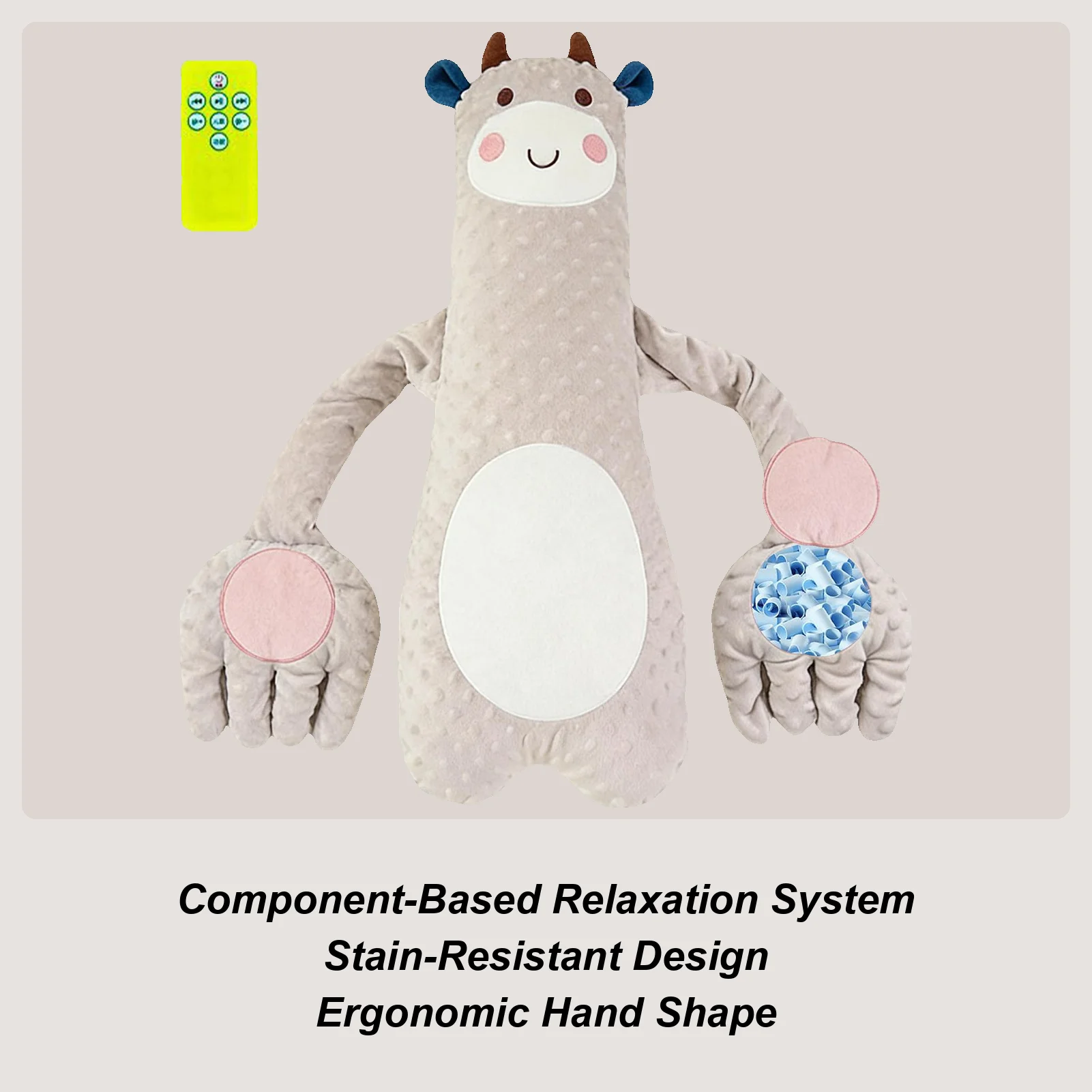 Soothing Patting Sleeping Toy Sleep Aid Startle Prevention Pillow Adjustable Patting Hand Toy for Kids Boys Girls Children Home