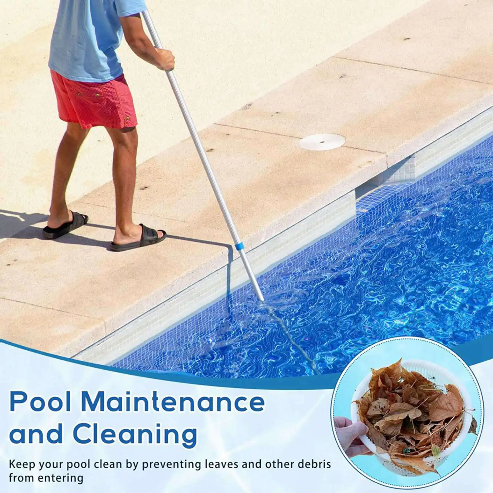 

AB35-2Pc 8 Inch Weighted Skimmer Basket For SP1070, Heavy Duty Skimmer Basket For Pool Maintenance,Included Weight And Handle