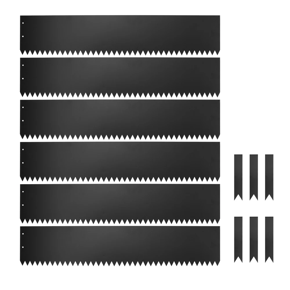 6Pcs Steel Landscape Edging Fence 40*8 inch Weather-resistant  Garden Ground Fence Guardrail Garden Railing Decorative Lawn