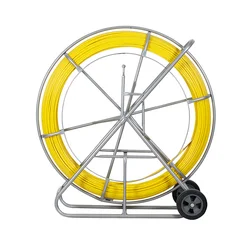 100m/200m Fiberglass Wire Cable Running Rod Duct Electric Cable Push Pullers Reel Wire Cable Running Puller Rod