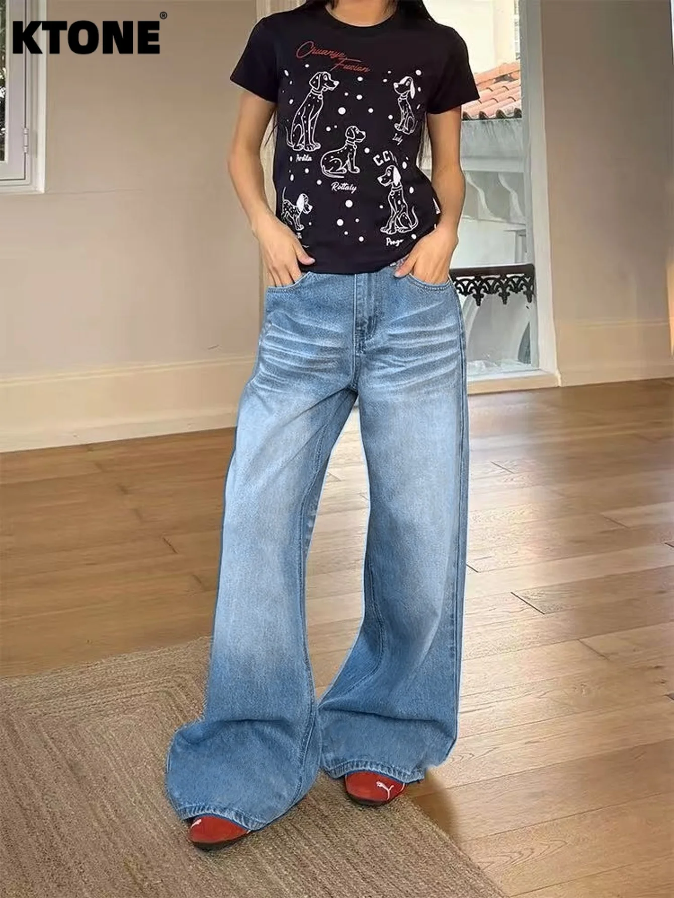 

Loose Blue Jeans For Man Y2K Unisex Drip Denim Original Man Pants No accessories or belts included