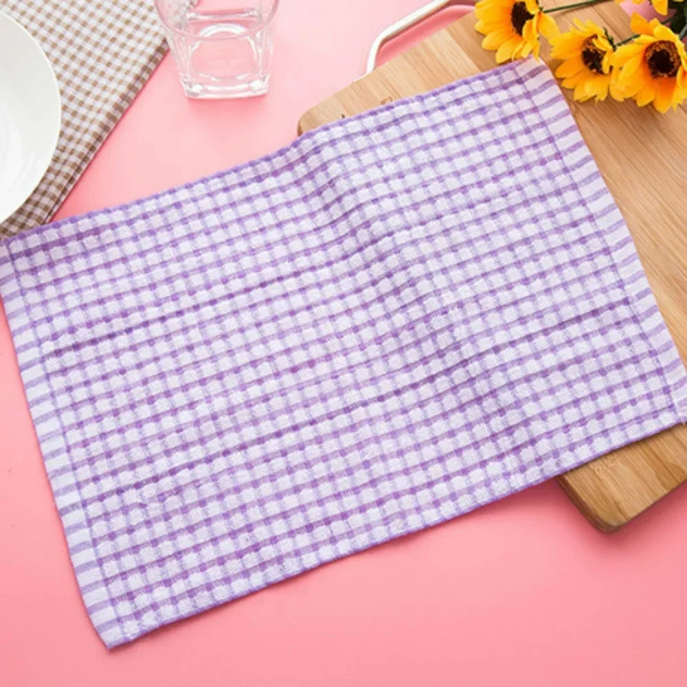 New Random Color L Size Kitchen Cleaning Cloth Mesh Cotton Hand Towel Cloth Hair Oil Absorbing Towel Random Color Handkerchief