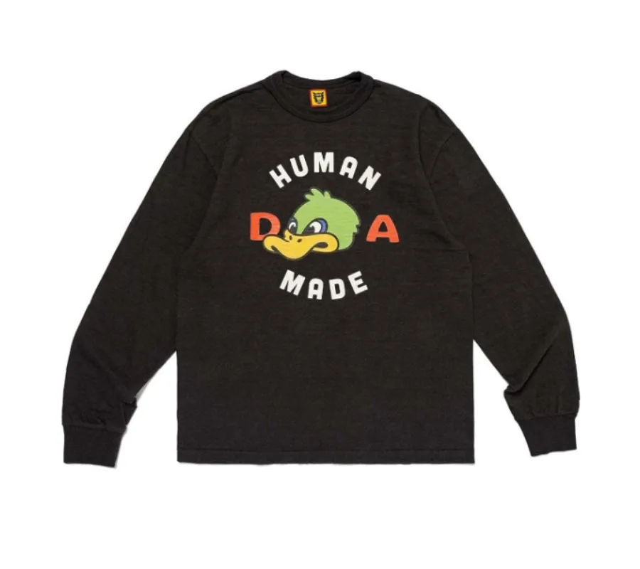 Human Made 2026 Duck Long Sleeve T Shirt Crewneck Loose Couple Unisex Casual Top