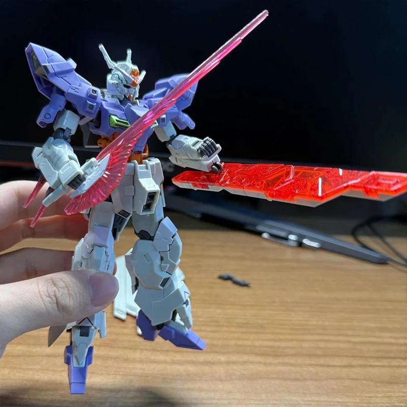 En Stock JUJIANG modelo Luna HG 1/144 AMS-123X-X Rifle largo equipado Kits de modelos de ensamblaje figuras de acción Robot Mecha regalos para niños