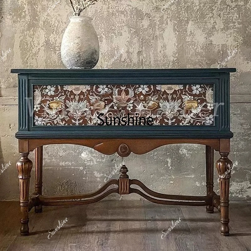 French retro solid wood porch/rural home hand-painted, foyer