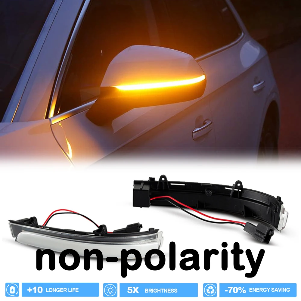 2pcs LED Repeat Blinker Side Rearview Mirror Turn Signal Light Free Error For Volkswagen Saveiro GOL Voyage G5 G6 G7 G8 FOX Up