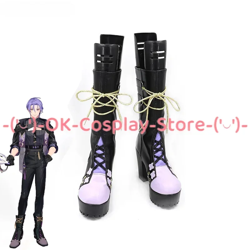 

[На заказ] Game Nu Carnival Kuya Обувь для косплея Аниме Опора для ролевых игр Хэллоуин Карнавал Праздничная вечеринка Сапоги из искусственной кожи на высоком каблуке