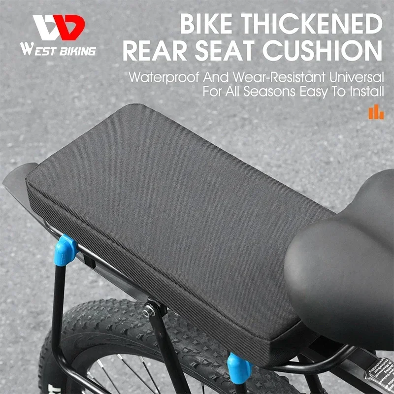 WEST BIKING Bicycle Soft Rear Rack Seat Cushion For Children Detachable Washable Cycling Comfortable Back Seat Mat MTB Parts