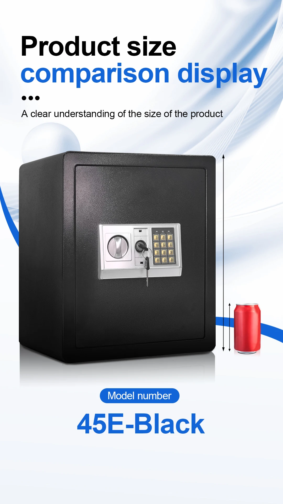 Home Safe Deposit Box Secure Storage for Cash, Jewelry & USD Documents Anti-Theft Piggy Bank & Home Security Safe for Valuables & Important Papers – Reliable Personal Safe to Protect Your Valuables Digital Lock Safe Decor Electronic Wall Ornaments Fa