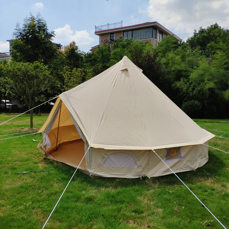 

Safari Tent Outdoor Party Wedding Large Yurt Bell Tent 5m 6m Glamping Luxury 4-season Waterproof Cotton Canvas Bell Tent
