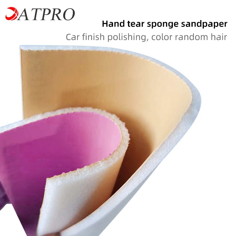 ATPRO Hand Tear Sponge Sandpaper Auto Finish Polishing Hardware Beauty Polishing Fine 400/600/800grit