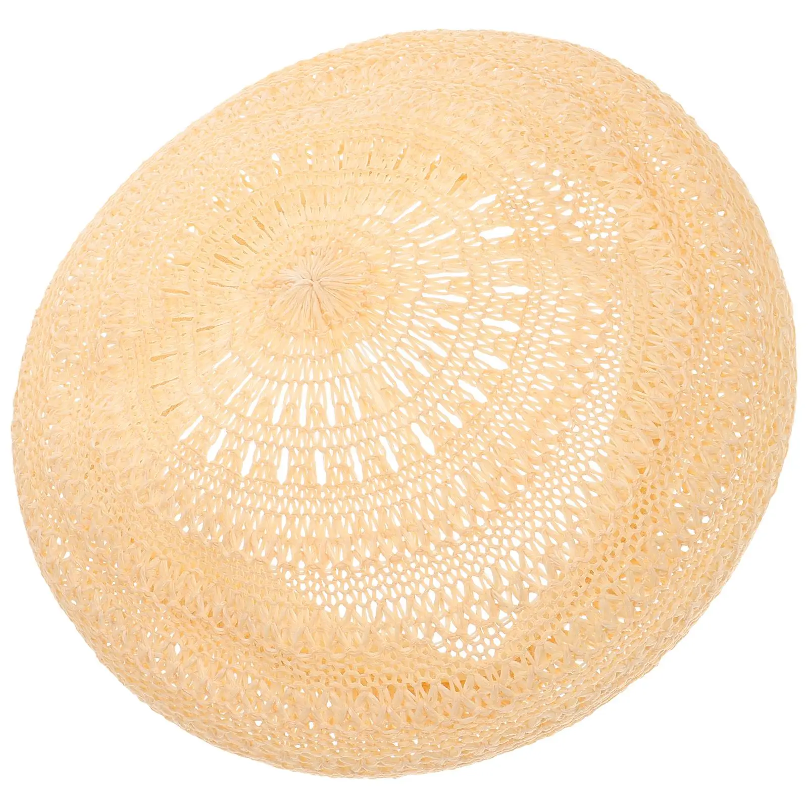 

Straw Beret Summer Khaki Cap Vacation Hat for Women Cotton Linen Material Spring Summer Comfortable Woven Design Travel Beret